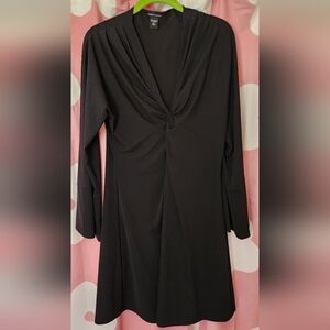 Moda International Black Long Sleeve Dress, Large